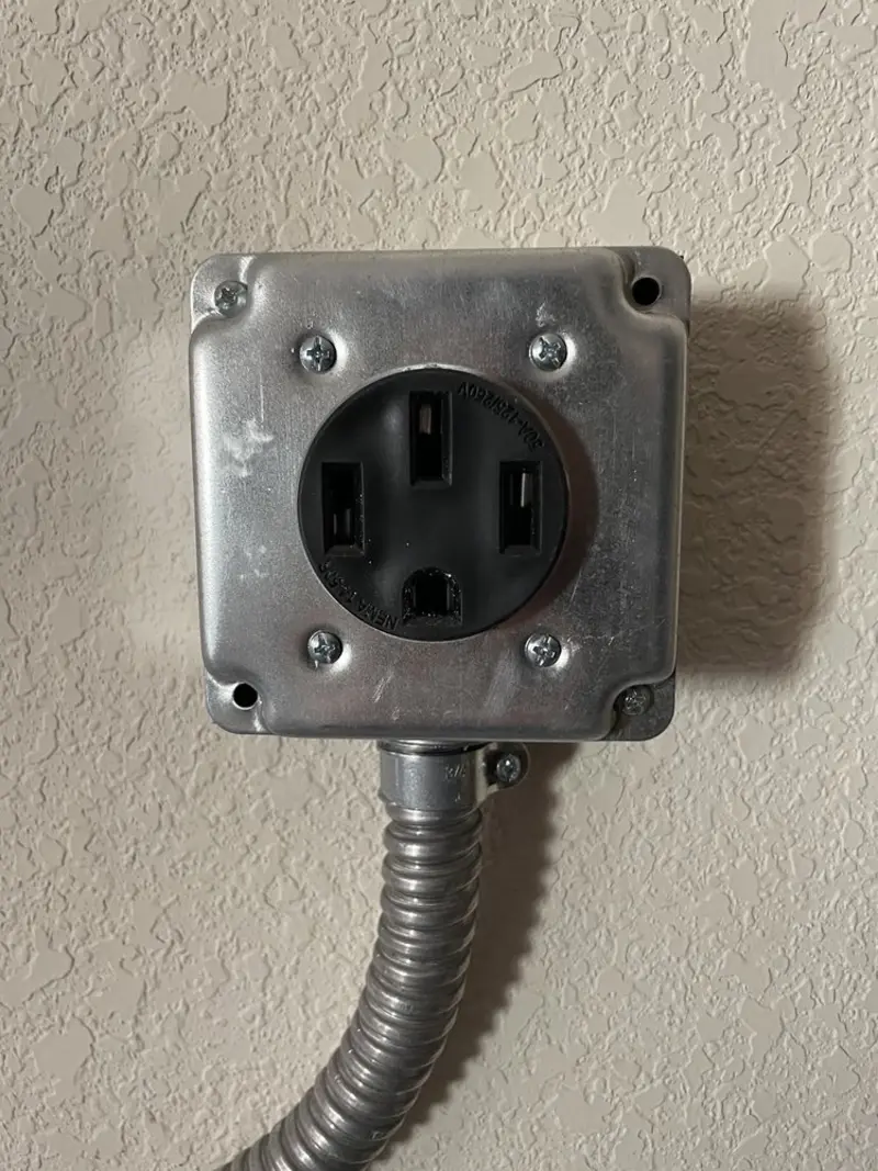 NEMA 14-50 outlet installed for Electrical Panel Upgrade in Elma